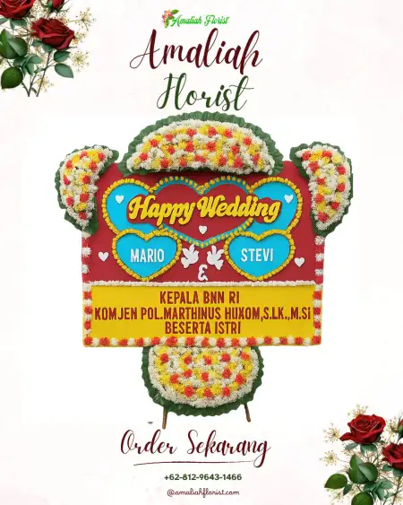 Papan Bunga Pernikahan Langgongsari